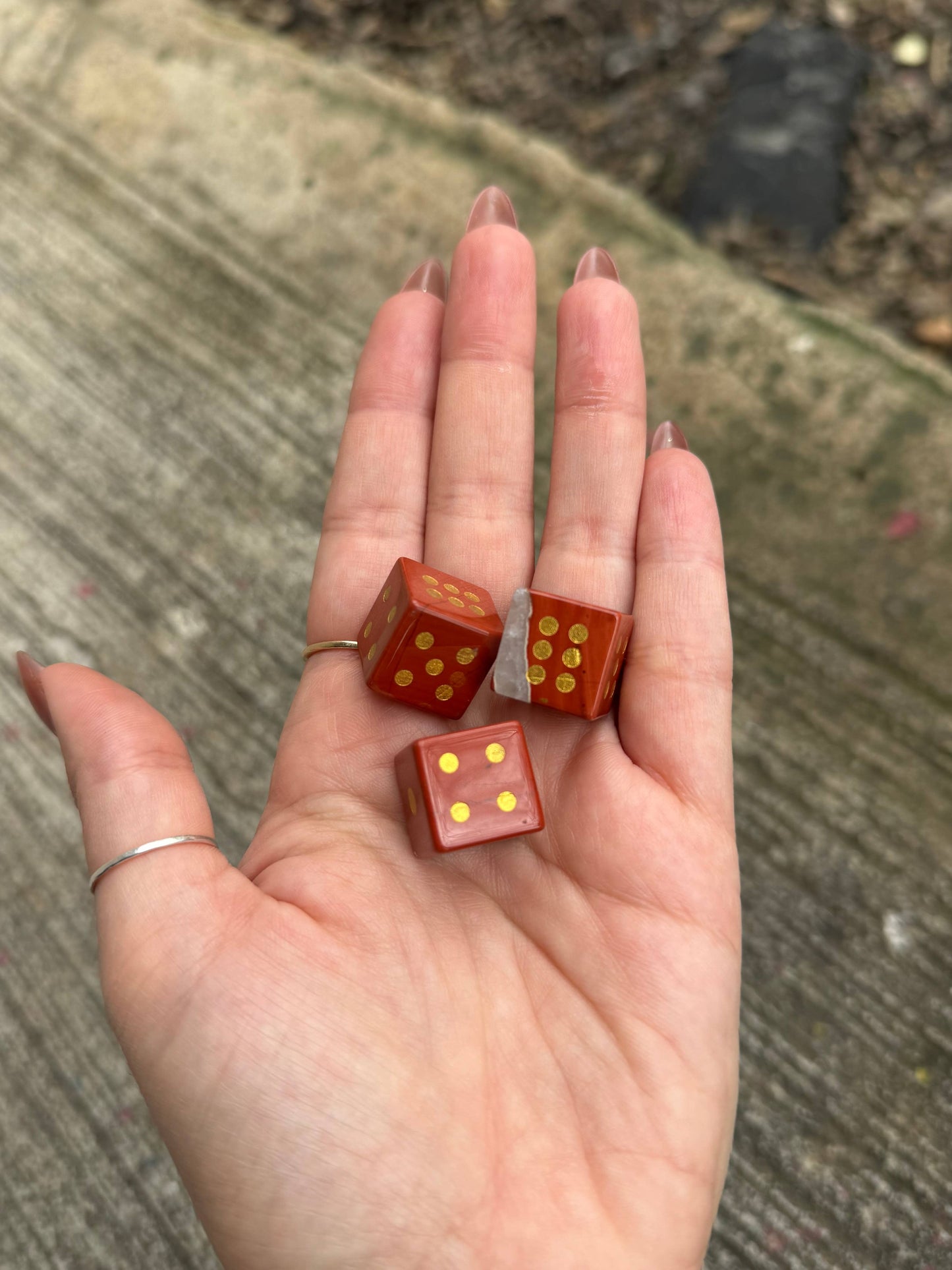 Red Jasper Crystal Carved Dice – Mini Grounding Stone Die
