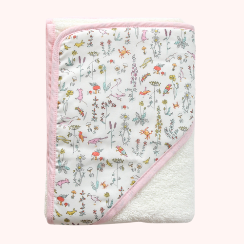Liberty® Sponge and Fabric Baby Bath Cape -Heavenly