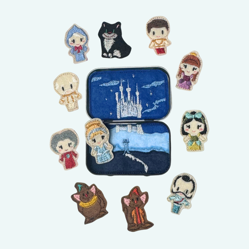 Cinderella Mini Felt Tin