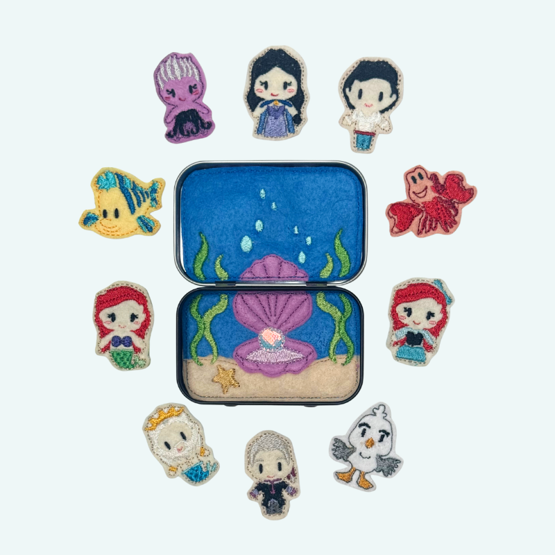 Mermaid Mini Felt Tin