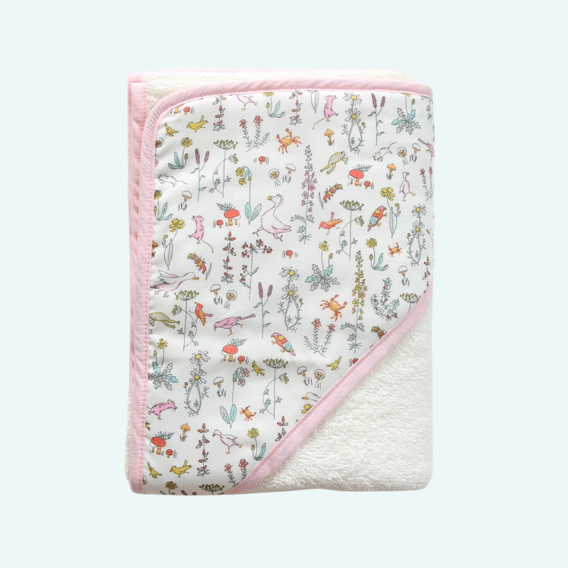 Liberty® Sponge and Fabric Baby Bath Cape -Heavenly