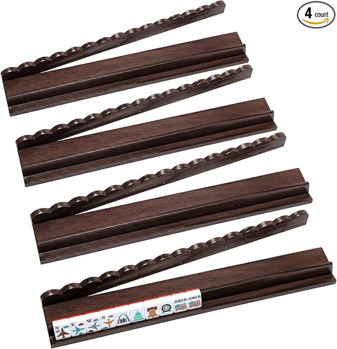 20" Wooden Racks with Scalloped & Straight Edge Pushers