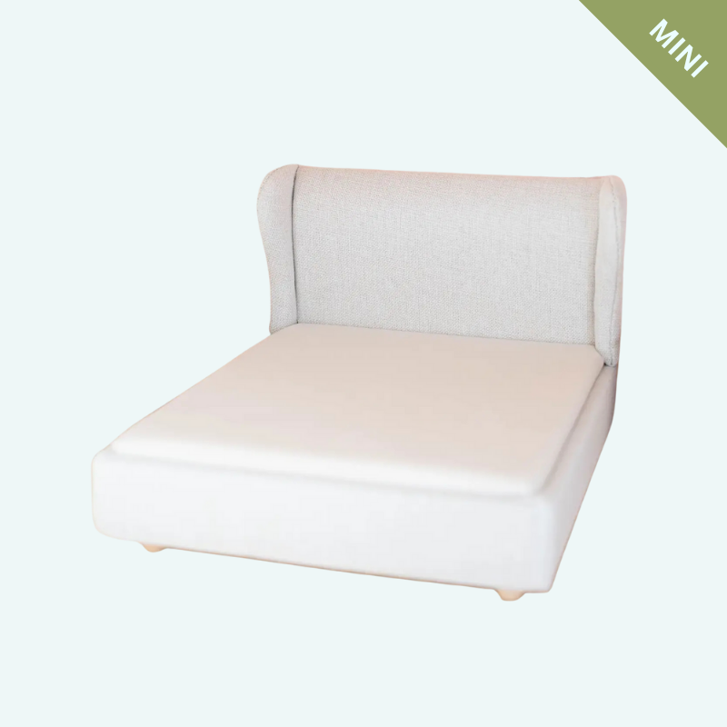 Dollhouse Upholstered Double Bed | Off-White