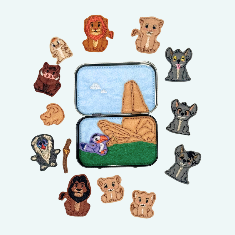 Lion Mini Felt Tin