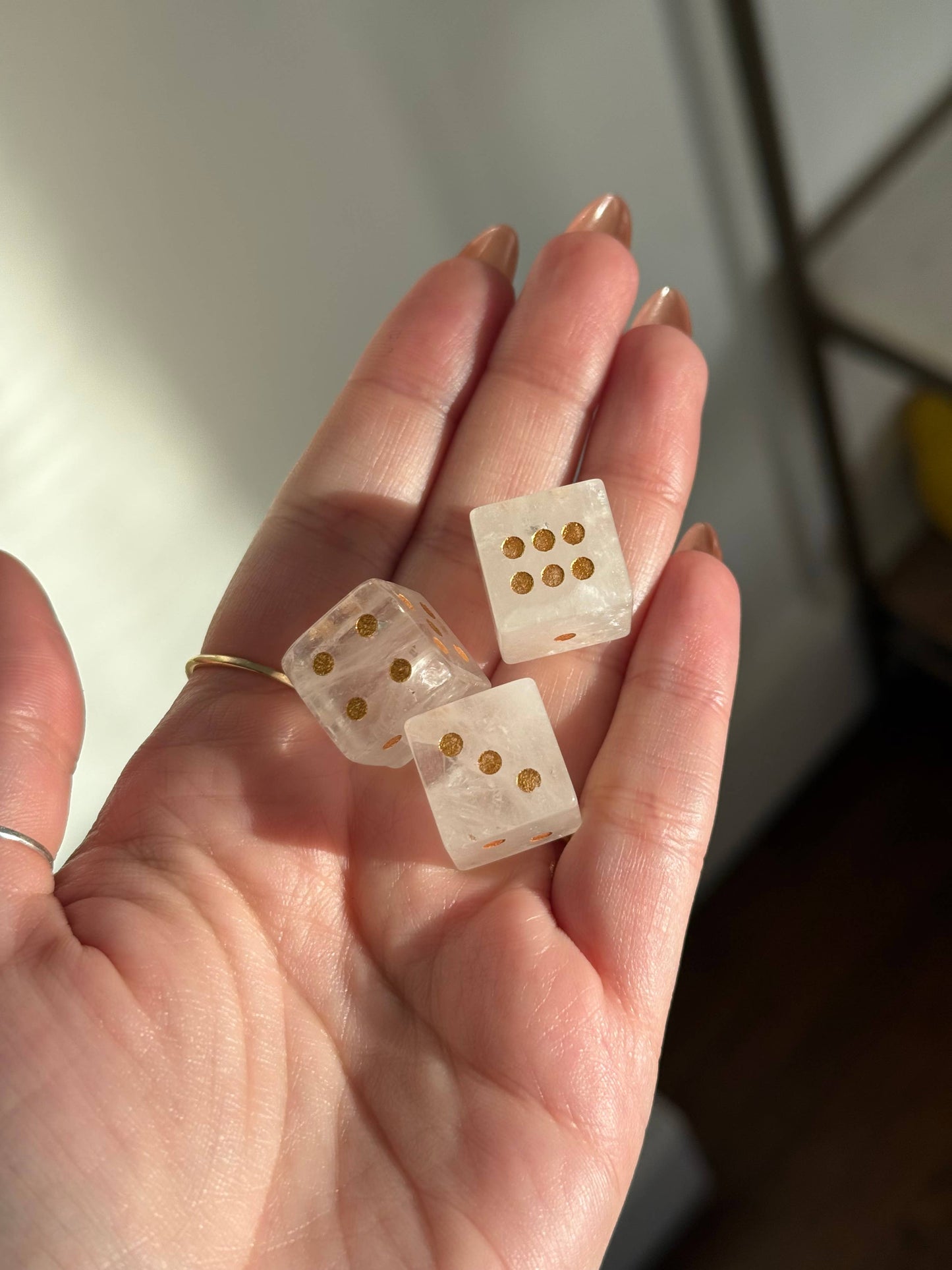 Clear Quartz Crystal Carved Dice – Mini Amplifying Stone