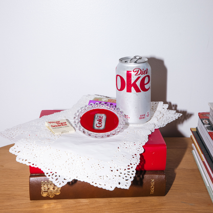 Diet Coke Trinket Dish, Original Illustration, 4”