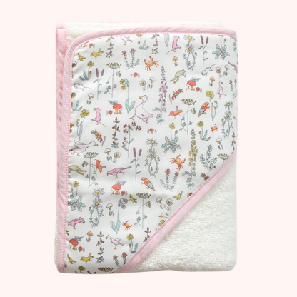Liberty® Sponge and Fabric Baby Bath Cape -Heavenly