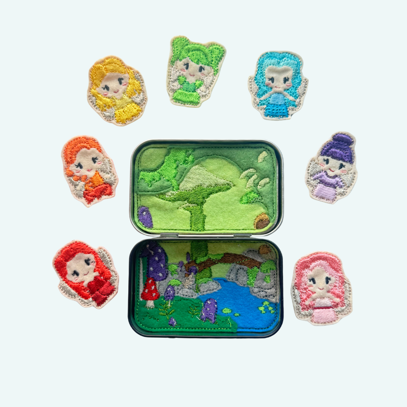Rainbow Fairies Mini Felt Tin