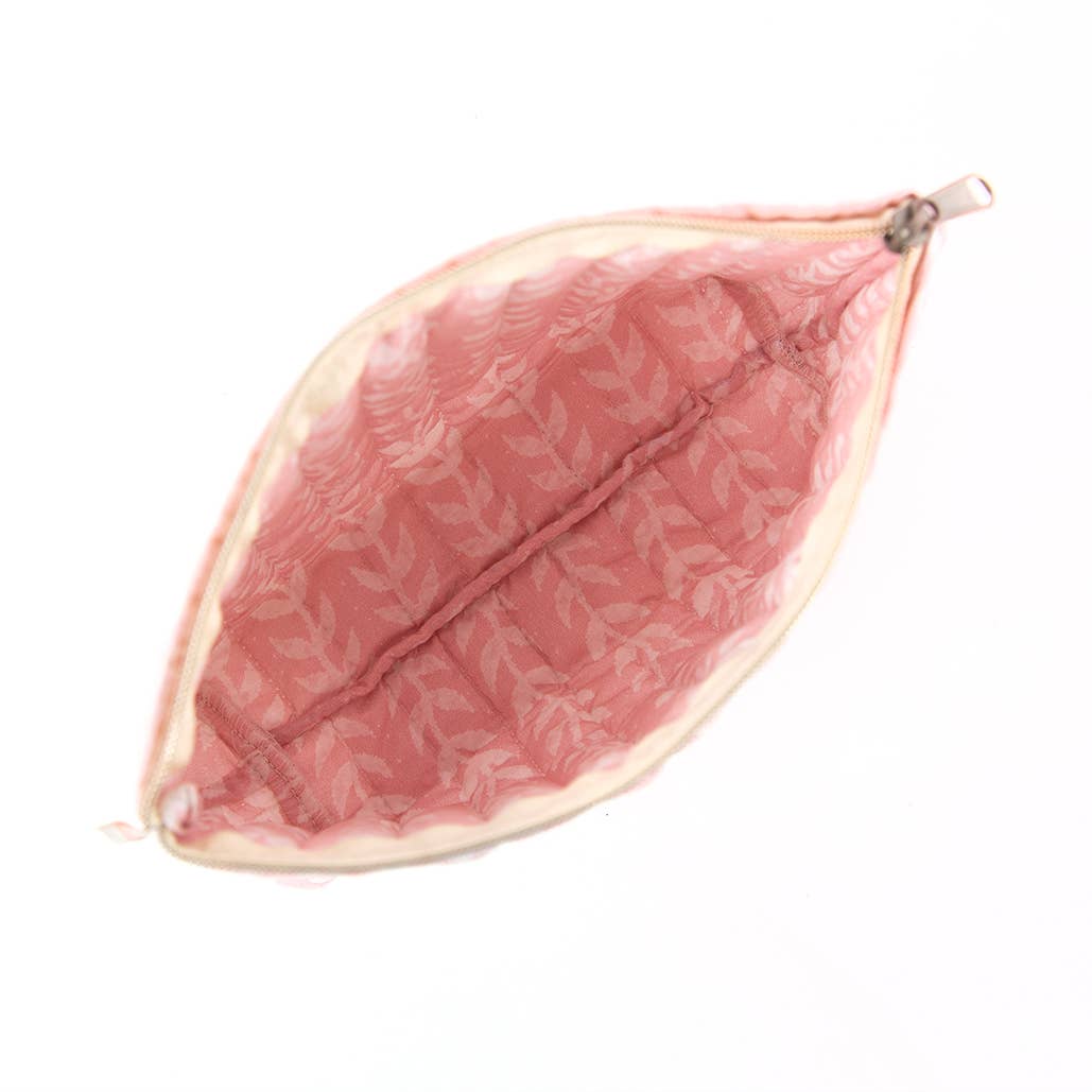 Pink Block Print Clutch