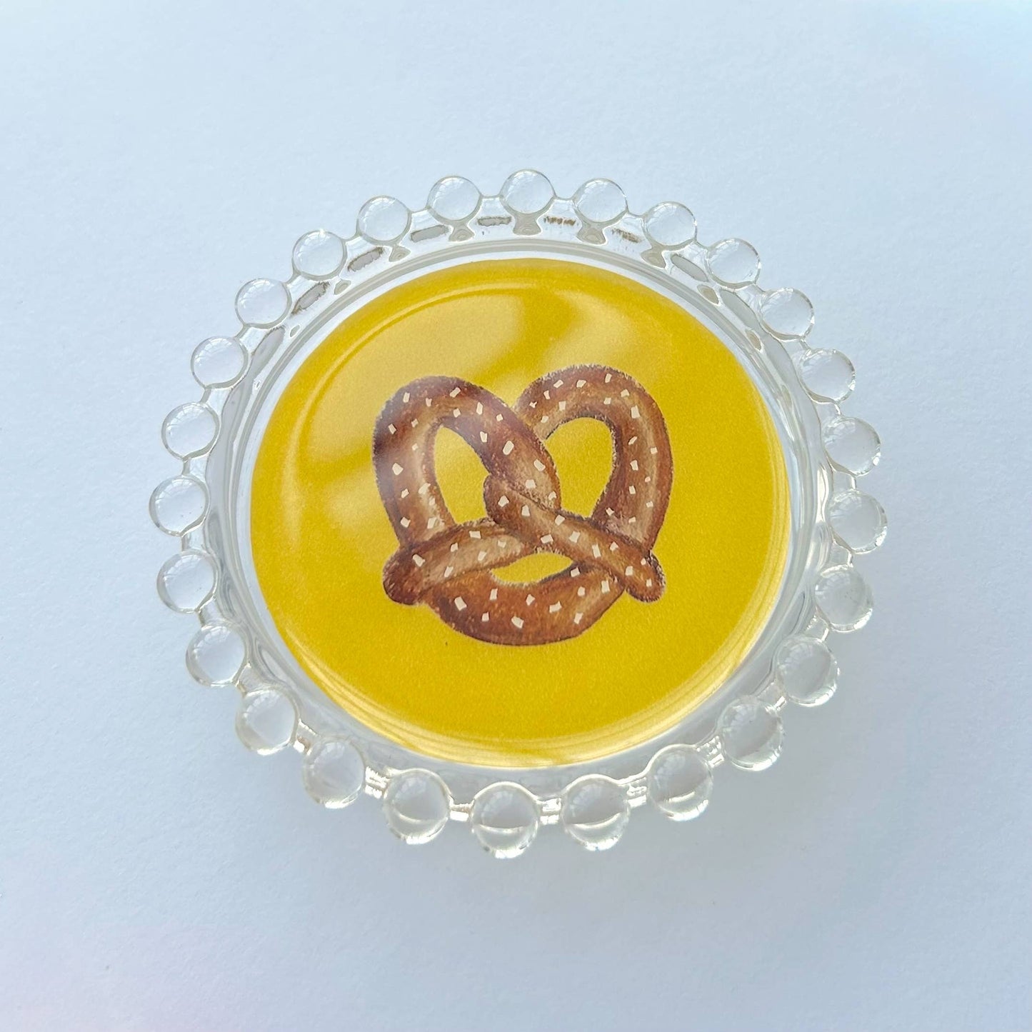 Pretzel Trinket Dish, Original Illustration, 4"
