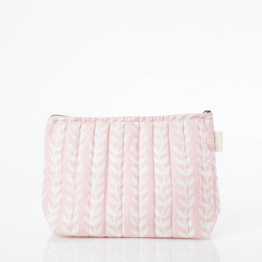 Pink Block Print Clutch