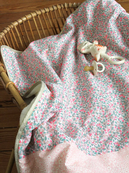 Baby Blanket Liberty® Fabric and Fleece -Nina
