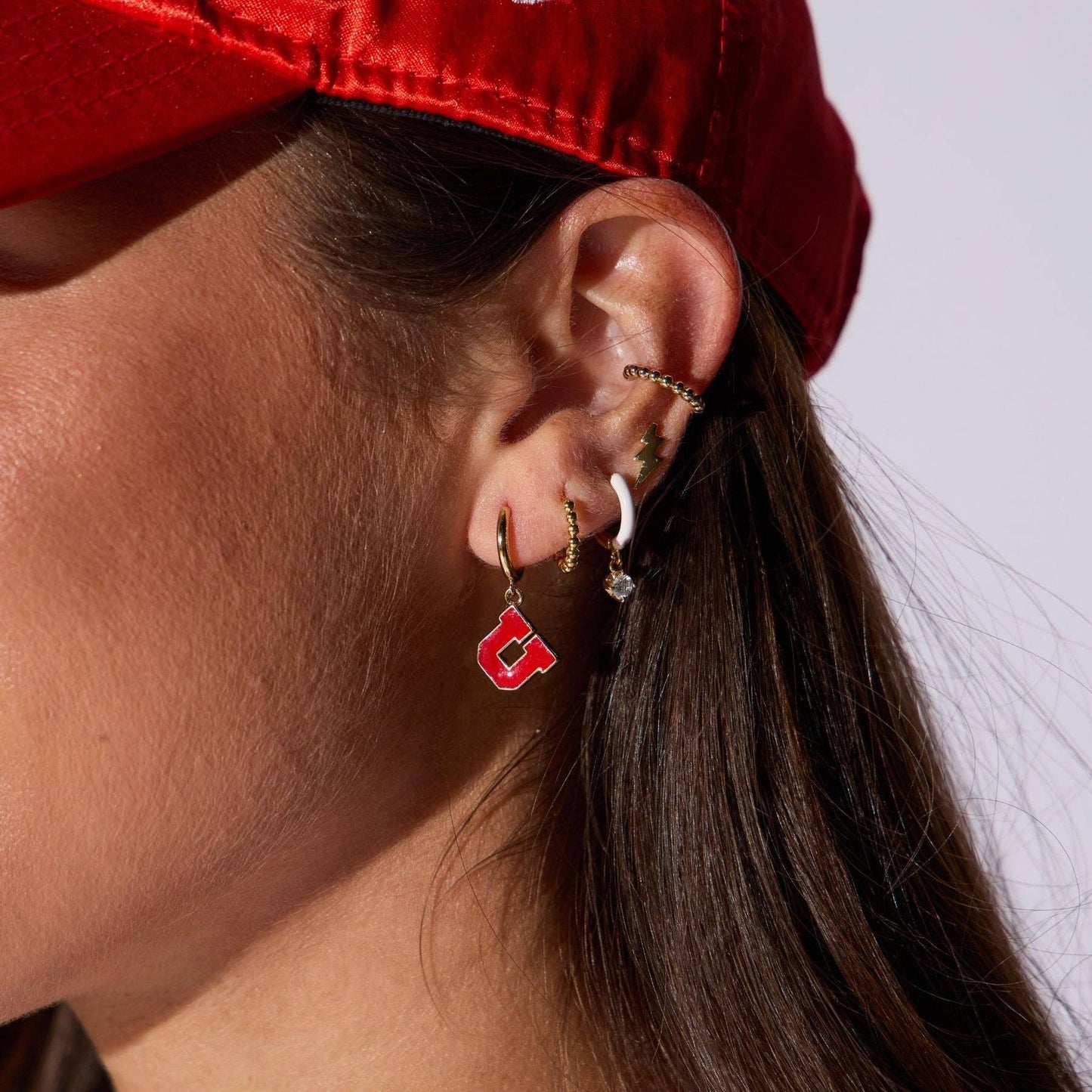 University of Utah Huggie Earrings