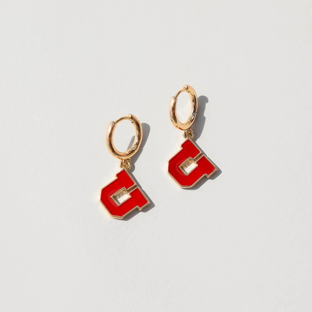 University of Utah Huggie Earrings