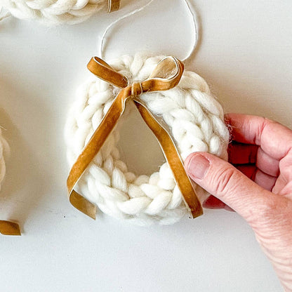 Holiday Wooly Wreath Ornament Kit (makes 5)