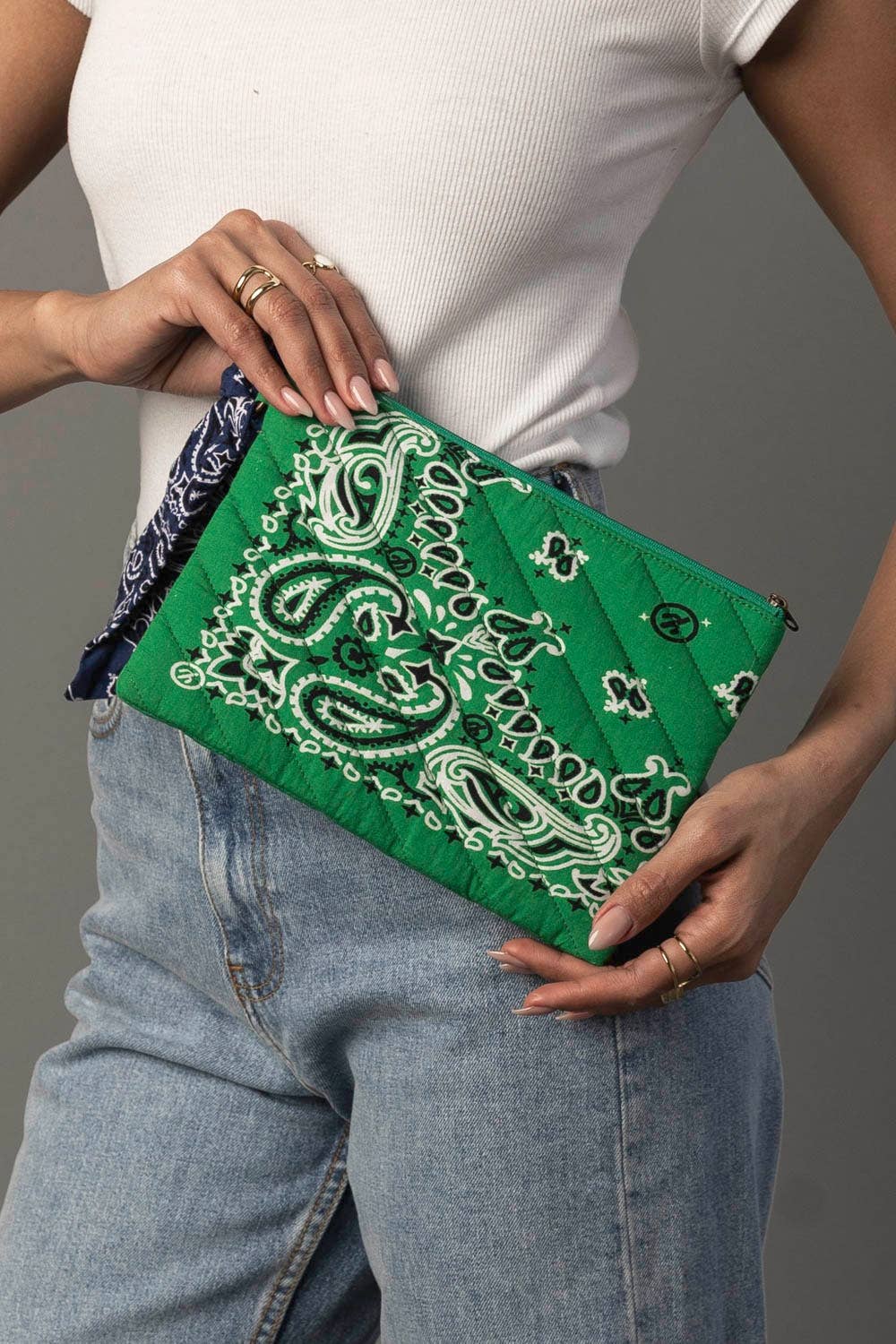 Green Bandana Clutch