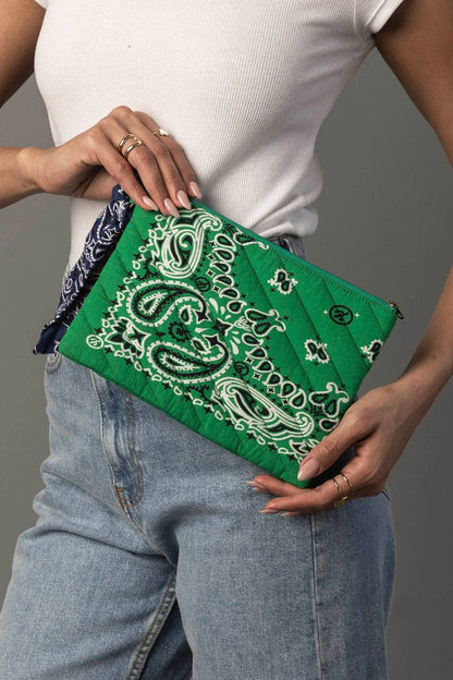 Green Bandana Clutch