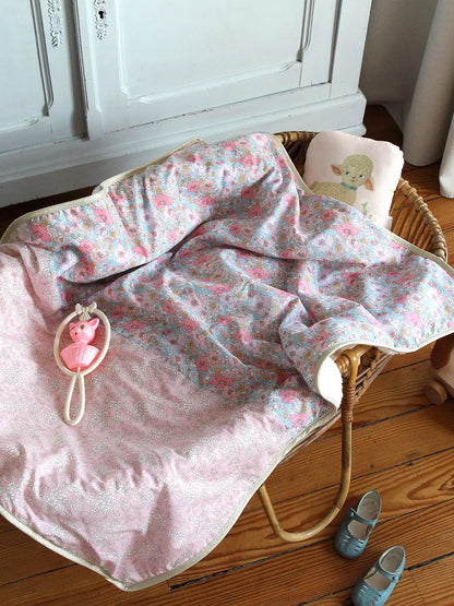 Baby Blanket Liberty® Fabric and Fleece -Nina
