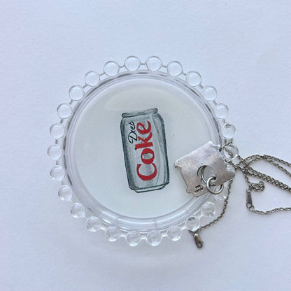 Diet Coke Trinket Dish, Original Illustration, 4”