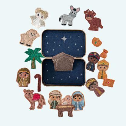 Nativity Mini Felt Tin