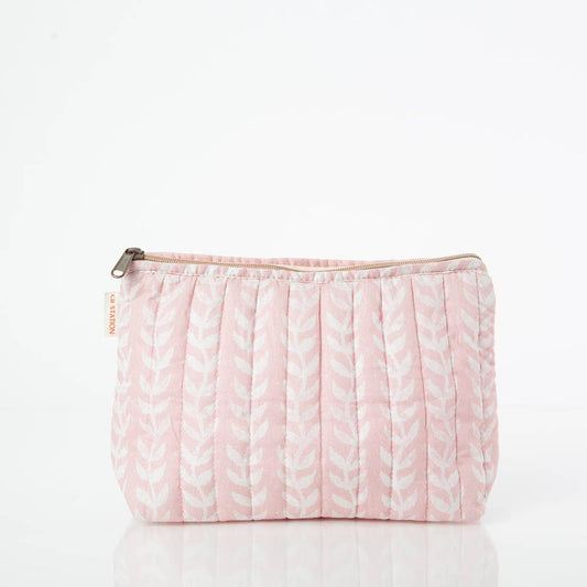 Pink Block Print Clutch