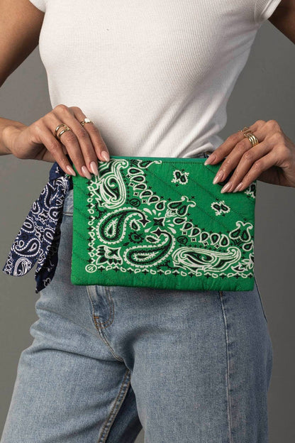 Green Bandana Clutch
