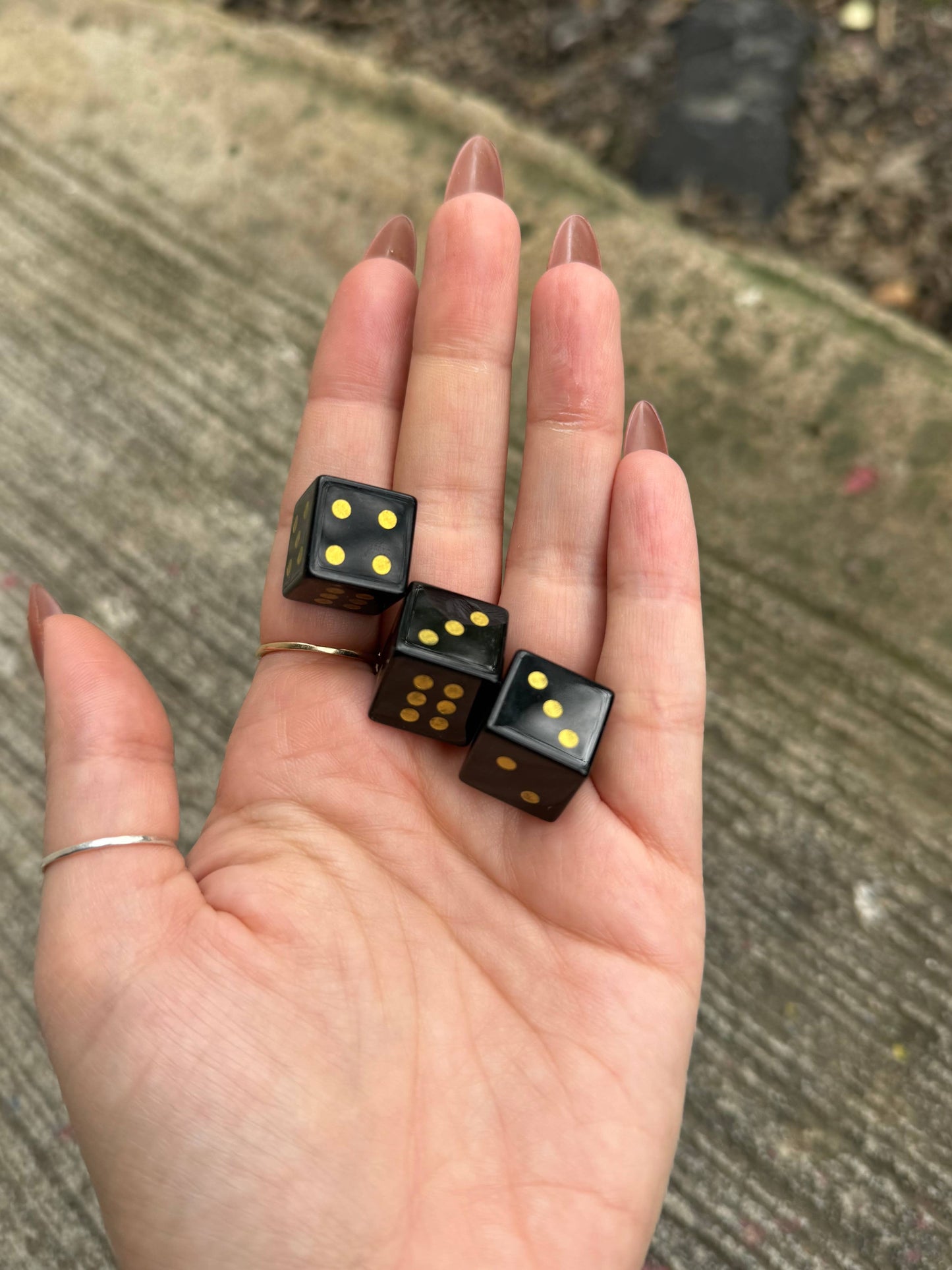 Black Obsidian Crystal Carved Dice – Mini Protection Stone