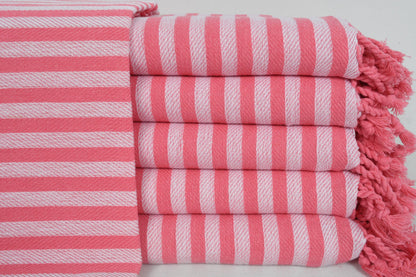 Pink Stripe Turkish Towel