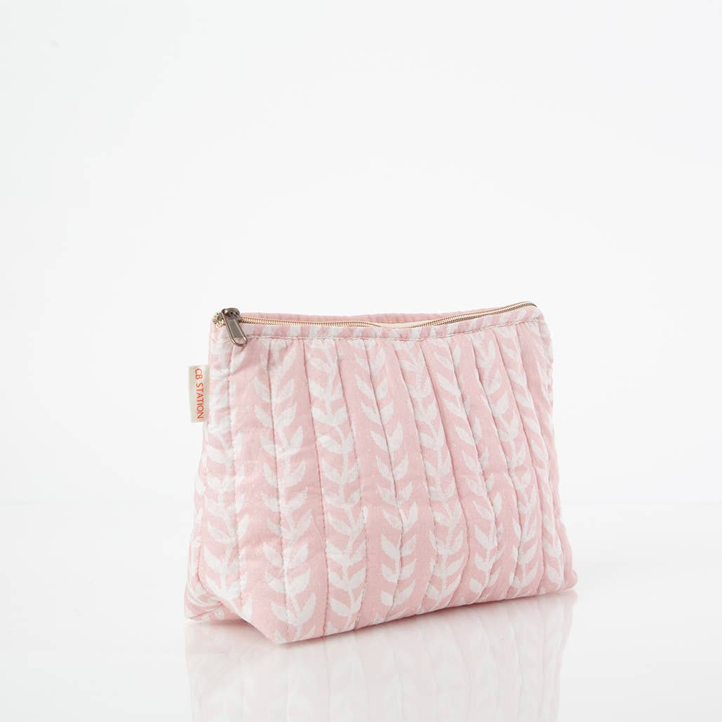 Pink Block Print Clutch