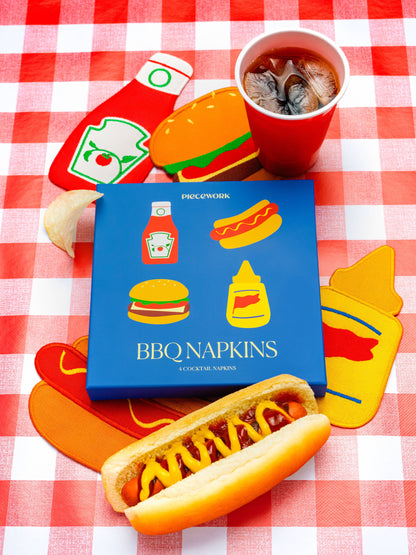 BBQ Cocktail Napkins - Set of 4