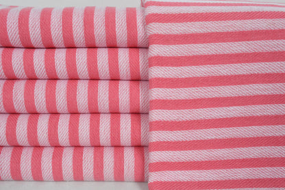 Pink Stripe Turkish Towel
