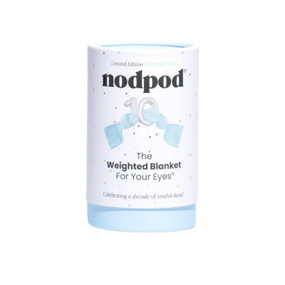 Nodpod weighted blanket packaging on a white background