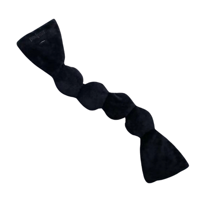 Black weighted sleep mask on a white background