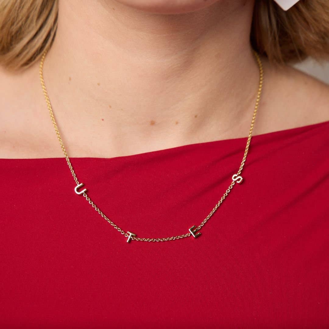 University of Utah "UTES" Initial Necklace