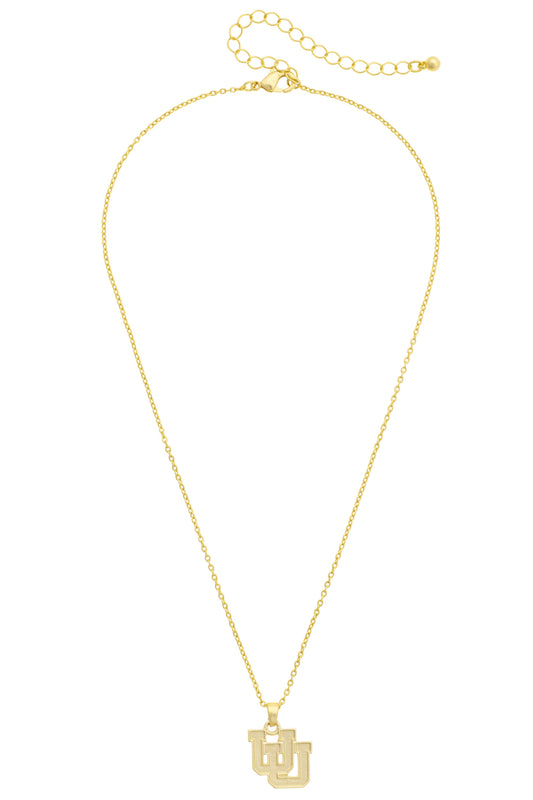 Utah Utes 24k Gold Plated Pendant Necklace