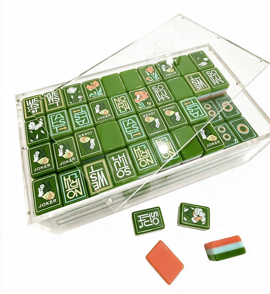 Acrylic Mahjong Storage Box with Magnetic Top