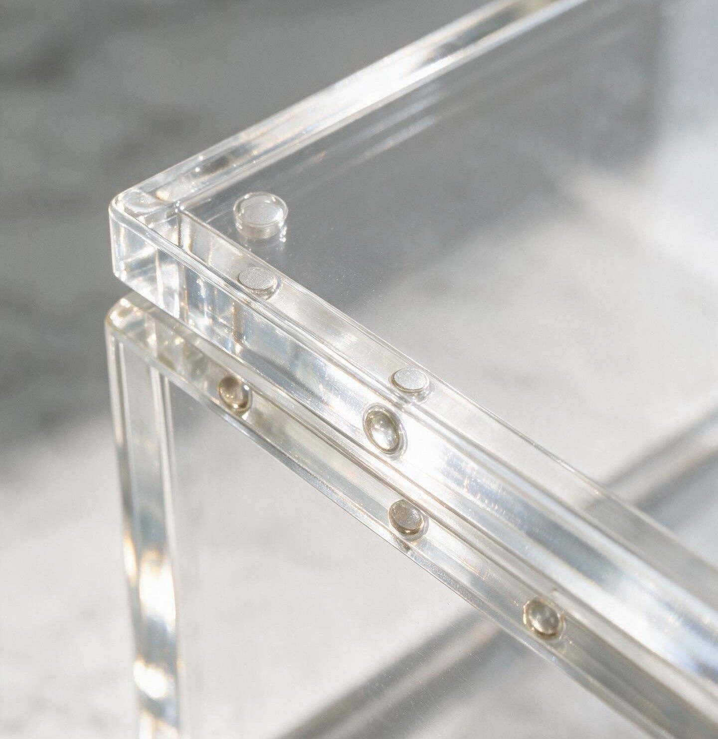 Acrylic Mahjong Storage Box with Magnetic Top