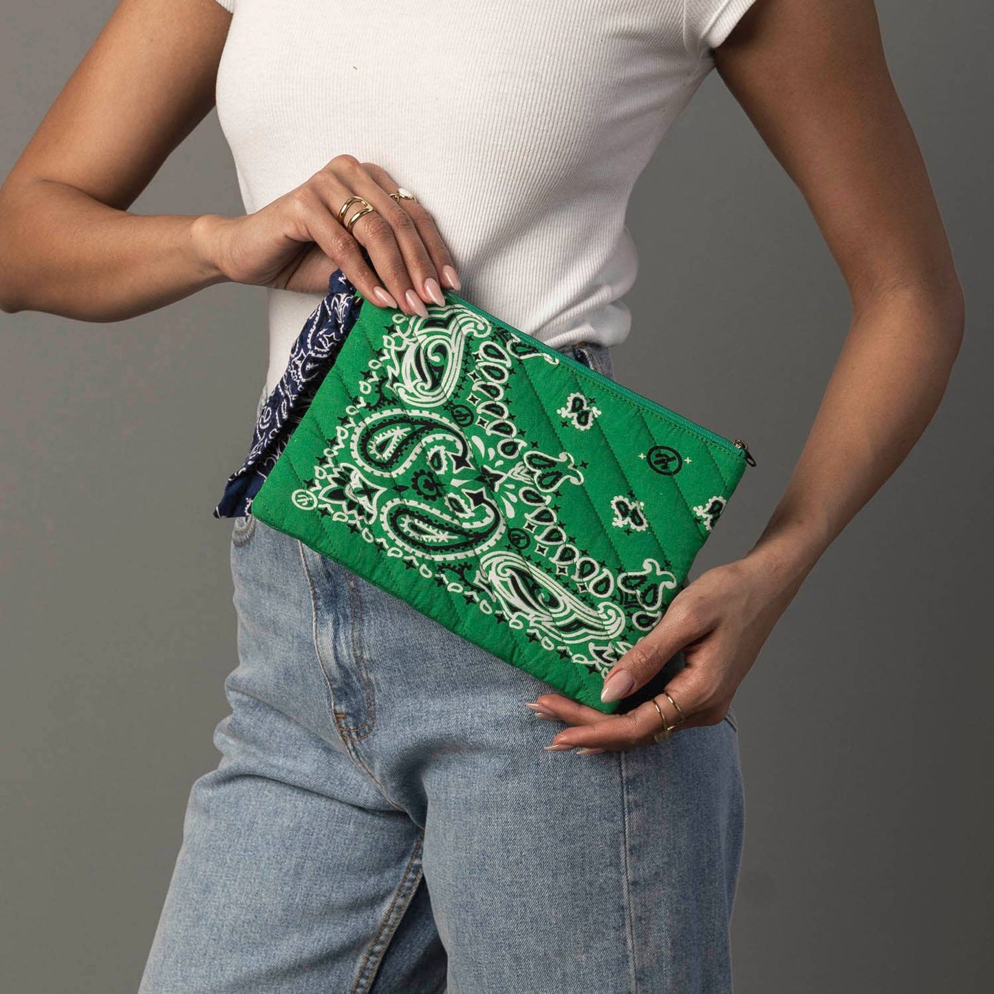 Green Bandana Clutch