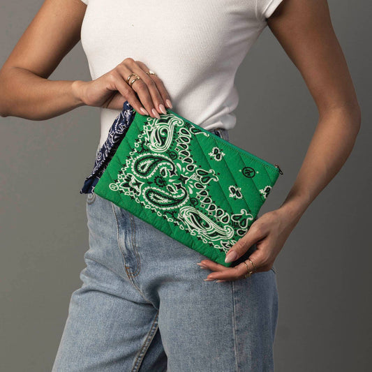 Green Bandana Clutch