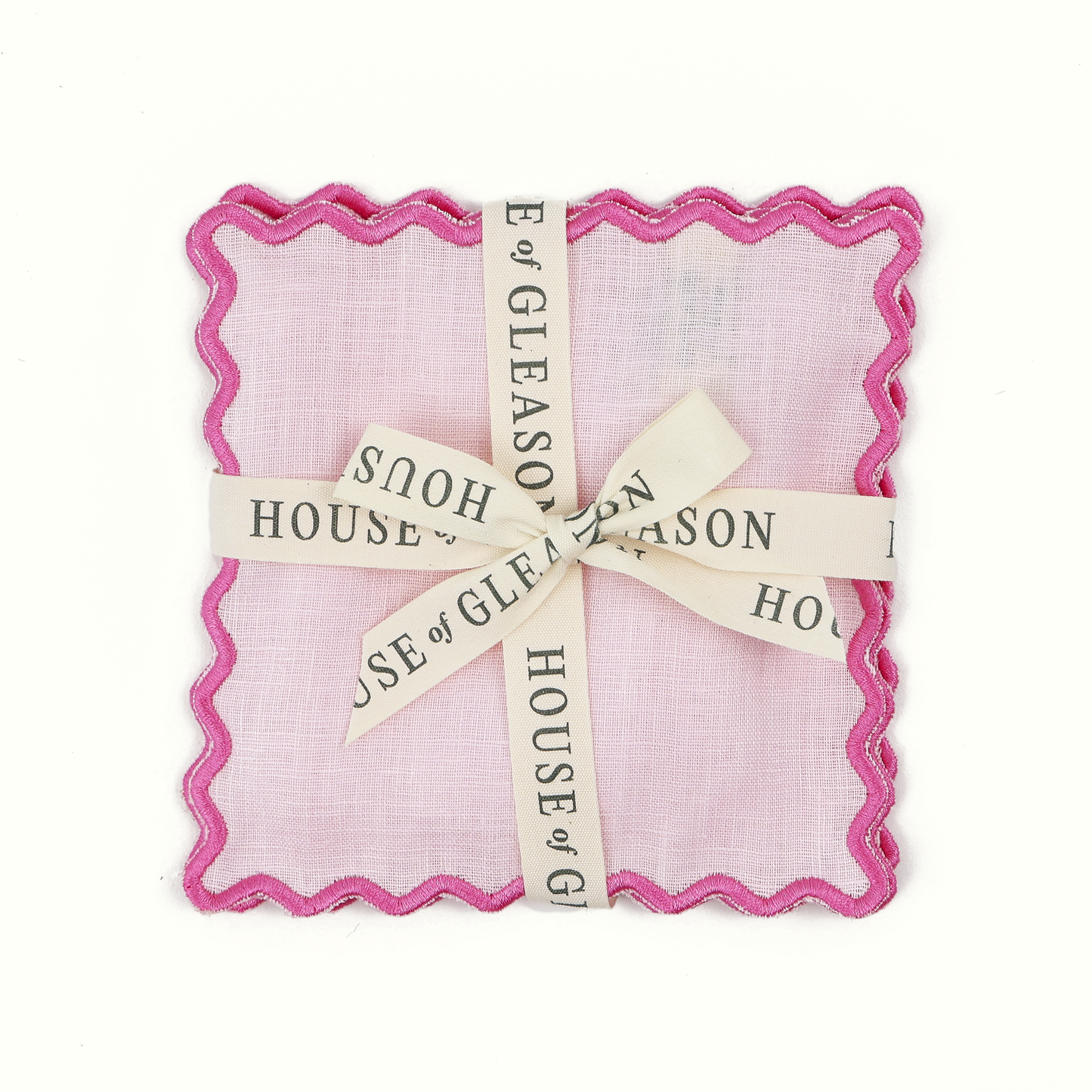 Pink Linen Square Cocktail Napkins