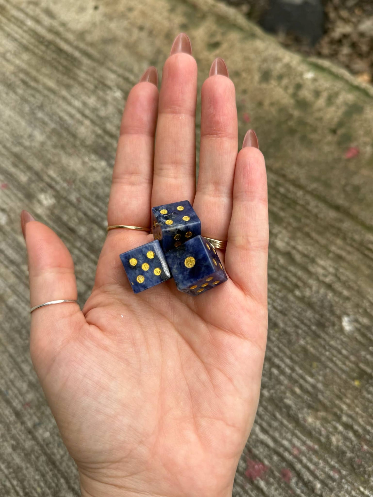 Sodalite Crystal Carved Dice – Mini Intuition Stone Die