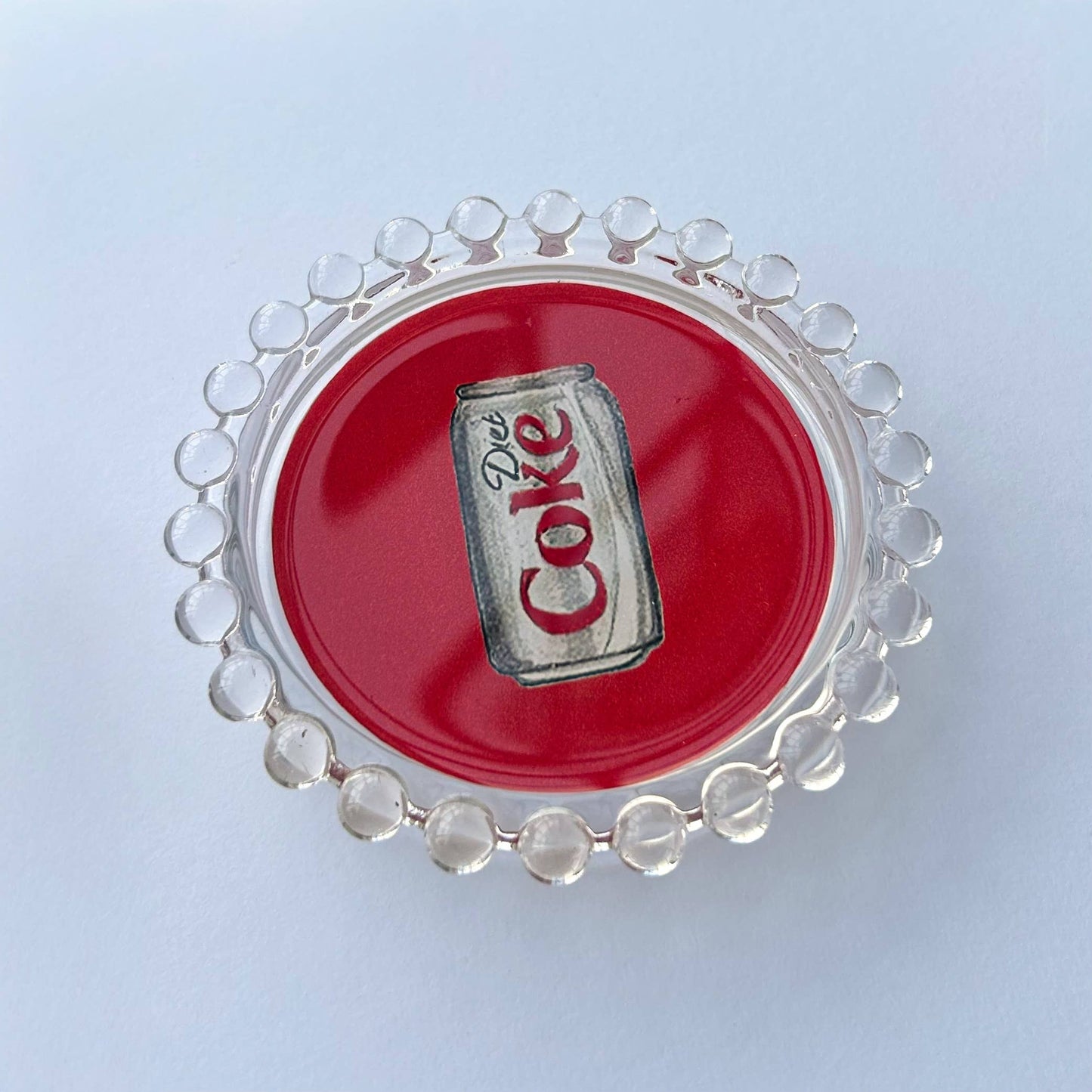 Diet Coke Trinket Dish, Original Illustration, 4”