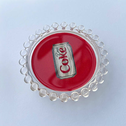 Diet Coke Trinket Dish, Original Illustration, 4”